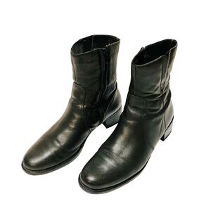 La Canadienne Classic Perla Boot Waterproof SZ 9.5 Round Toe Block Heel Zipper